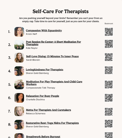 Self-Care For Therapists